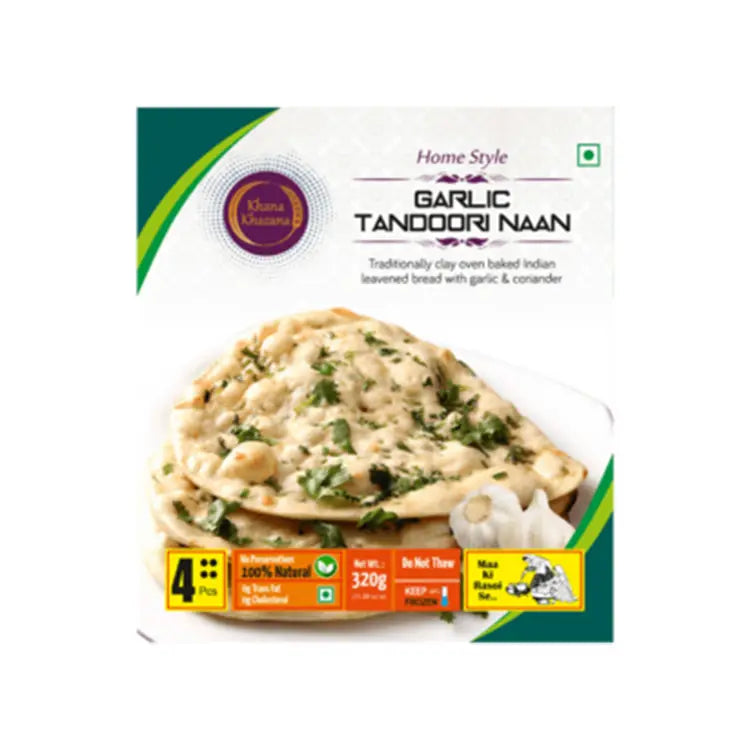 Khana Khazana Garlic Tandoori Naan ( 4 pcs)